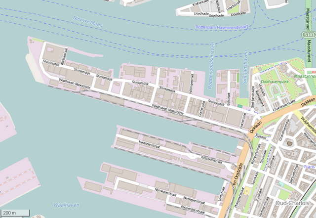 Map of Rotterdam, NL